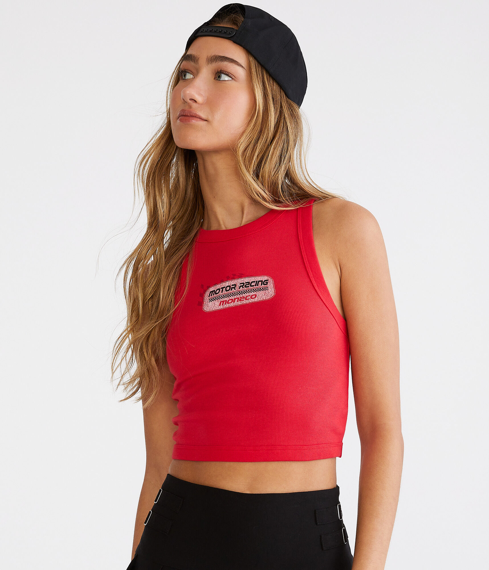 Monaco Motor Racing Cropped High-Neck Tank