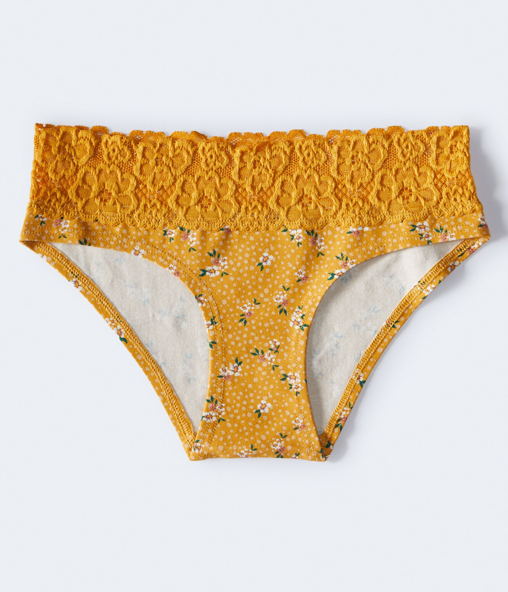 Floral Lace-Trim Hipster