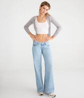 Super Low-Rise Ultra Wide Leg Jean