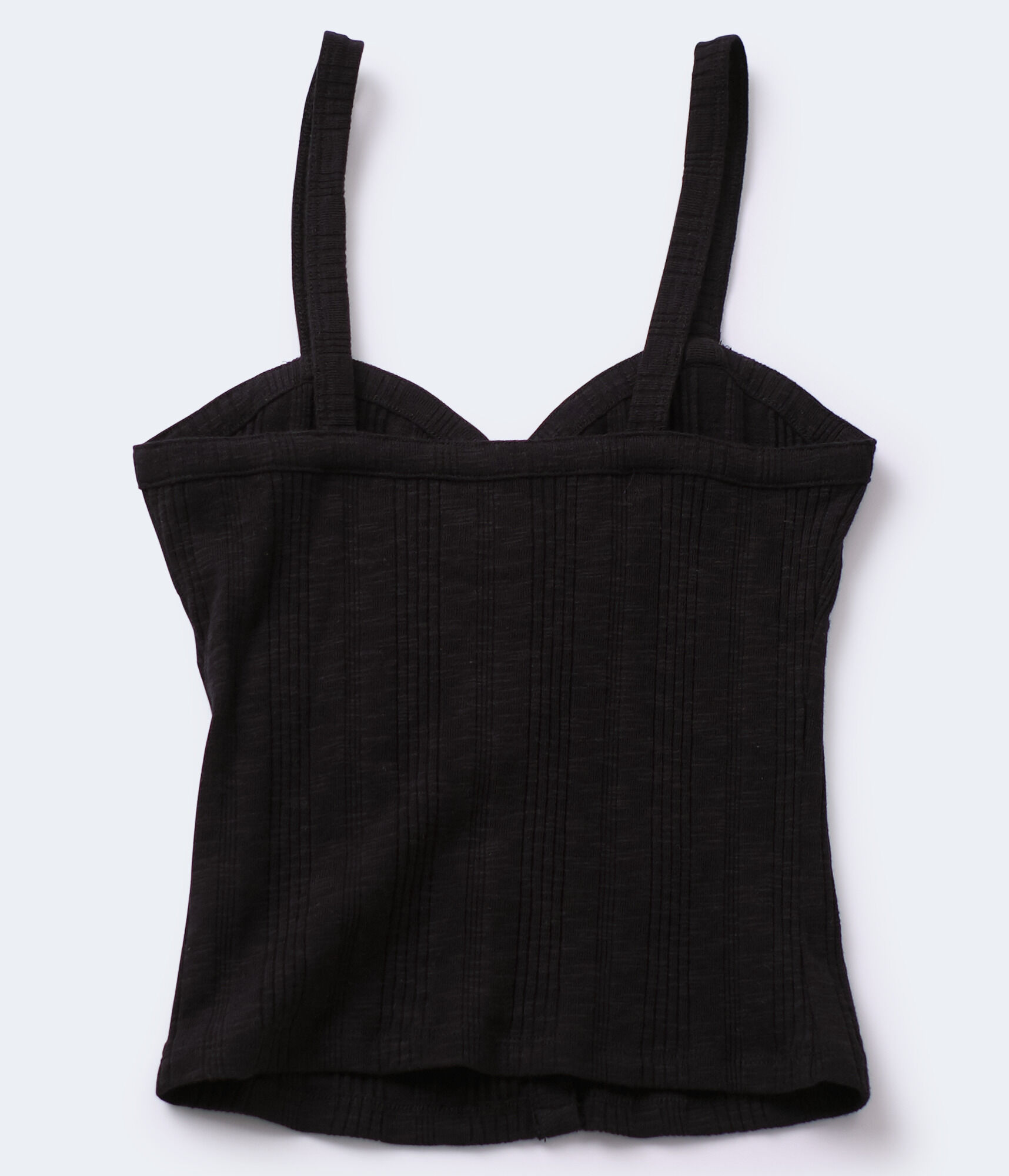 Ribbed Sweetheart-Neck Tank
