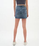 Real Denim High-Rise Mini Skirt
