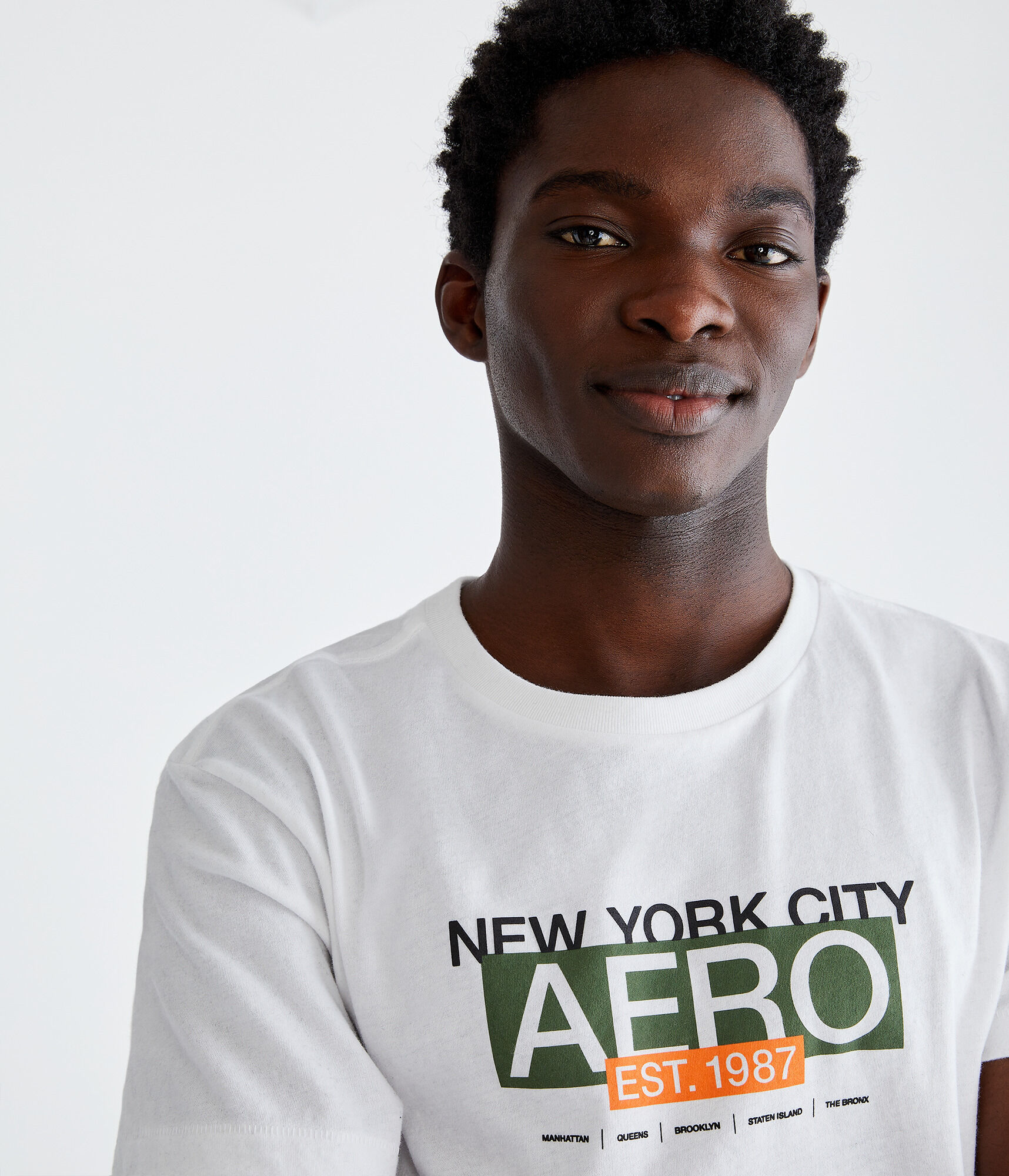 Aero New York City Box Logo Graphic Tee