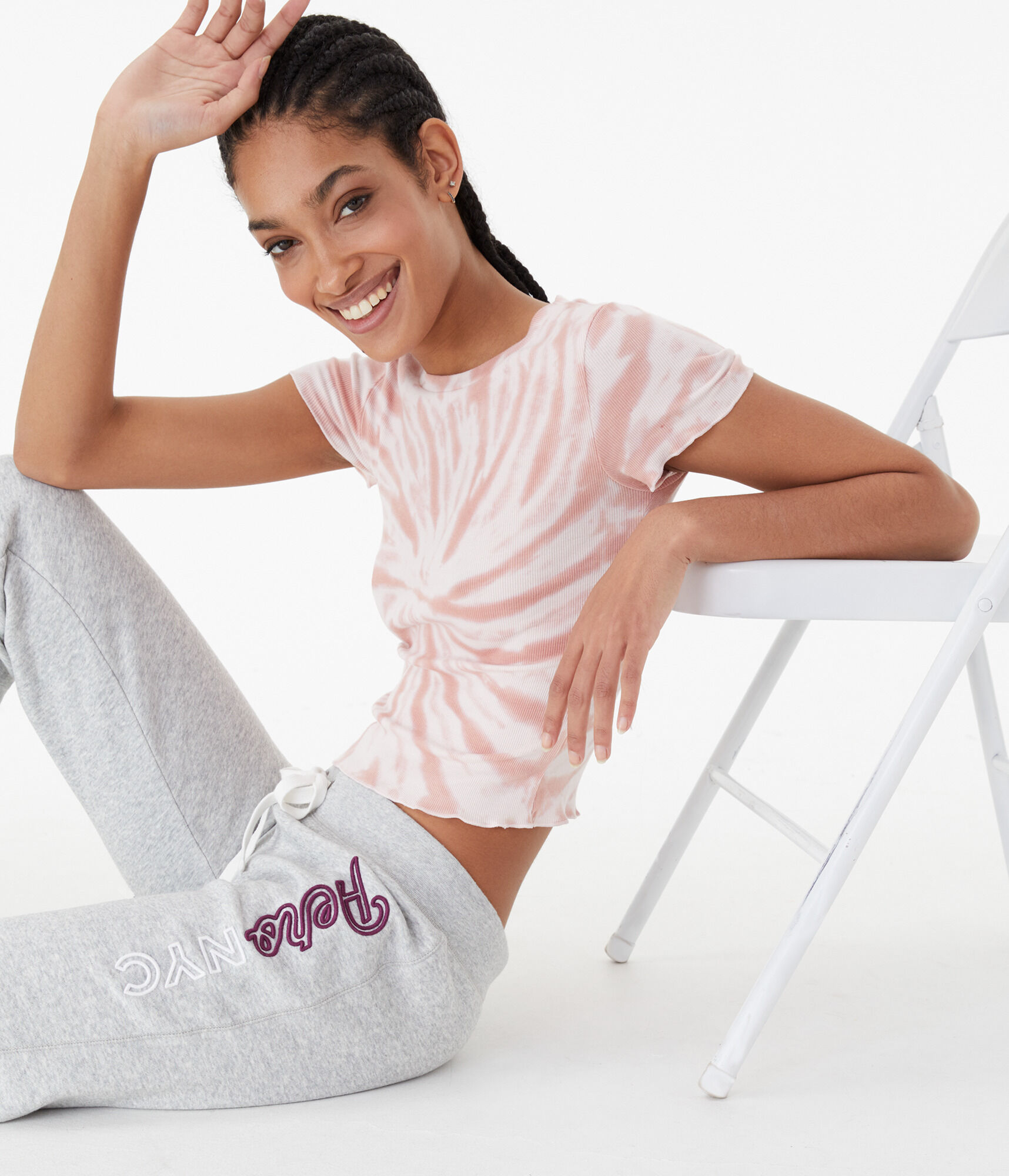 Tie-Dye Ribbed Shrunken Tee