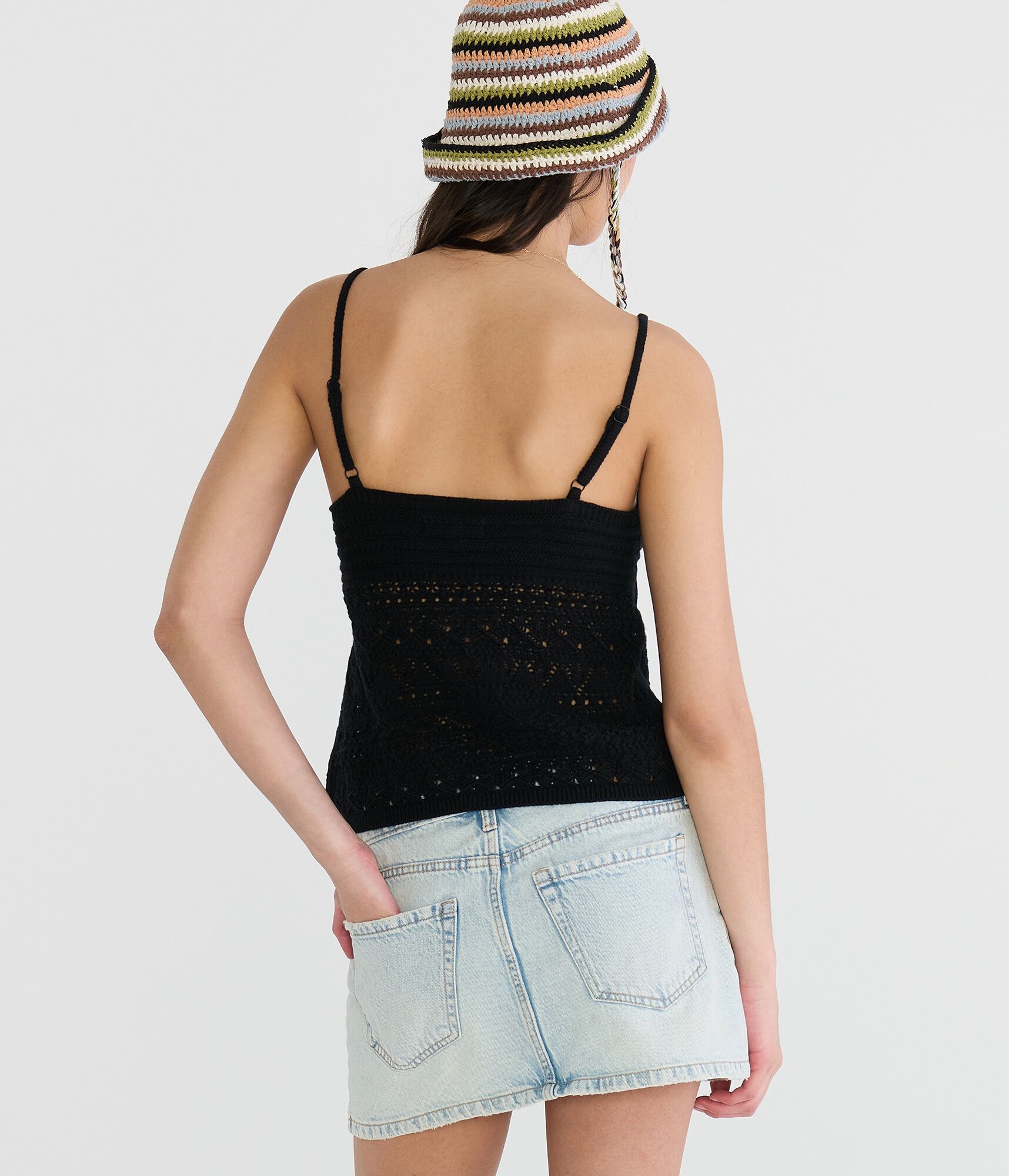 Babydoll Sweater V-Neck Tank Top