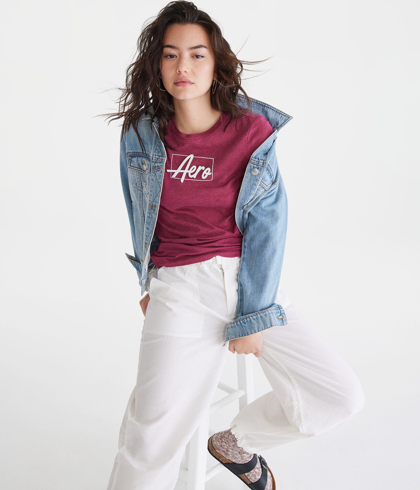 Aero Box Logo Appliqu&eacute; Graphic Tee