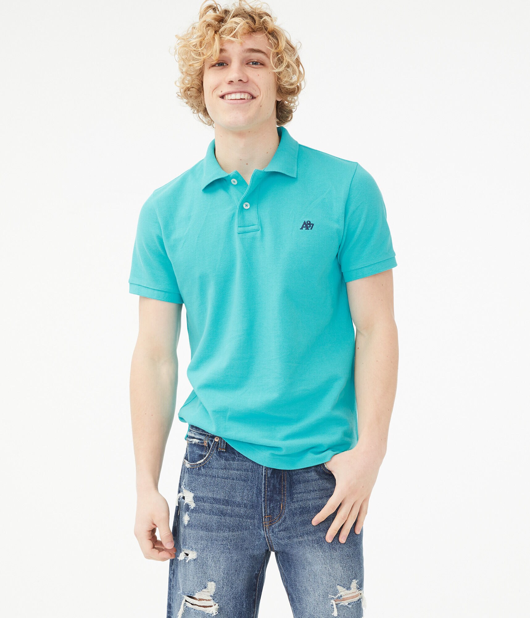 A87 Logo Piqu&eacute; Polo