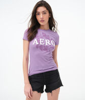 Aero Appliqué Floral Graphic Tee