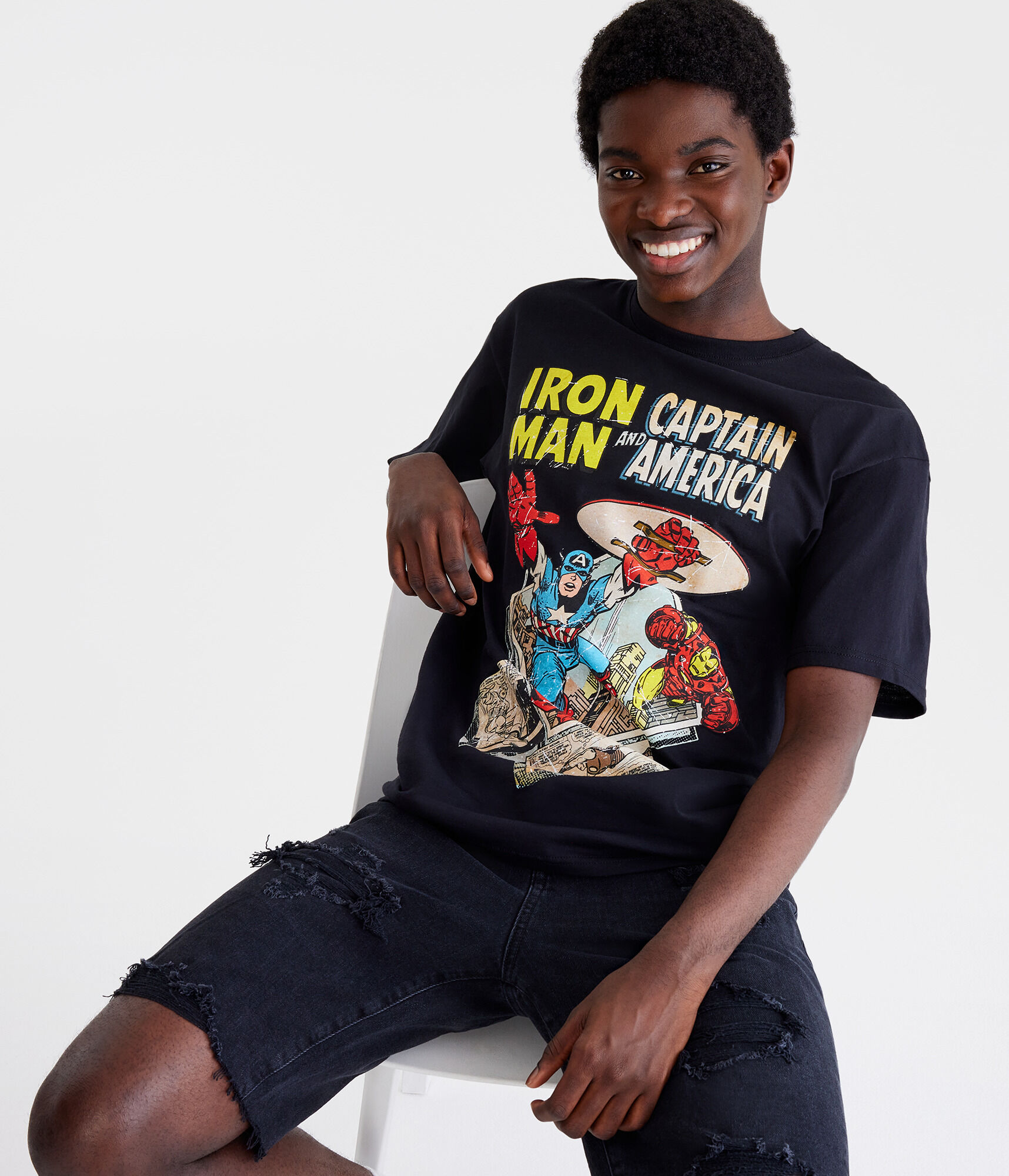 Iron Man &amp; Captain America Graphic Tee