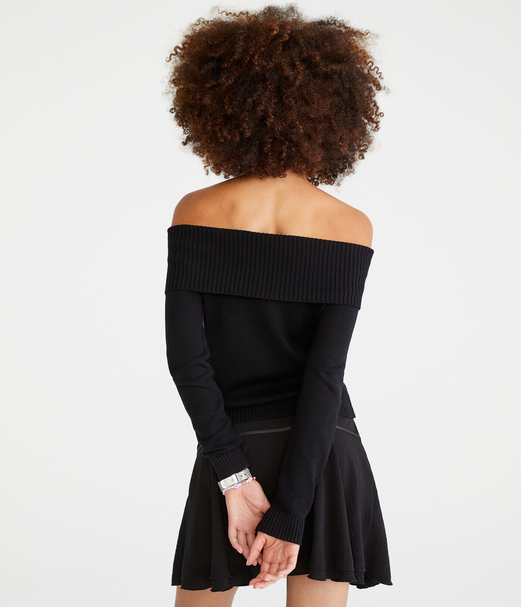 Solid Off-The-Shoulder Sweater