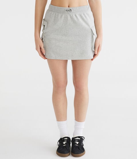 Fleece Cargo Mini Skirt