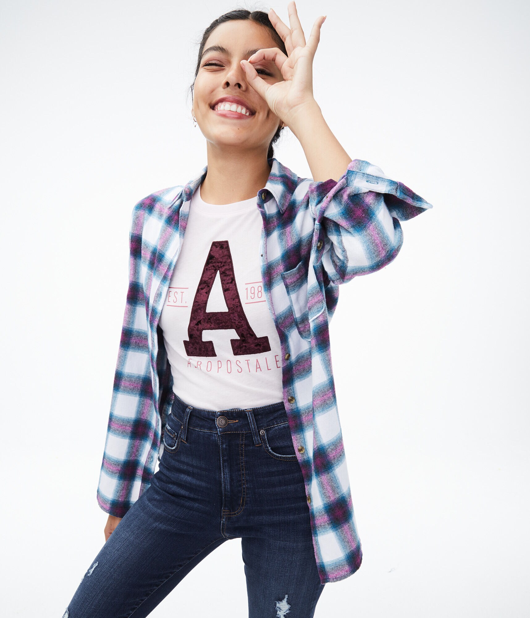 Velvet Letter Graphic Tee