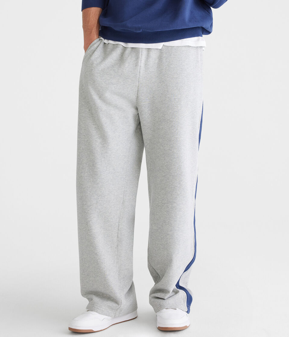 Colorblocked Stripe Straight Leg Sweatpants