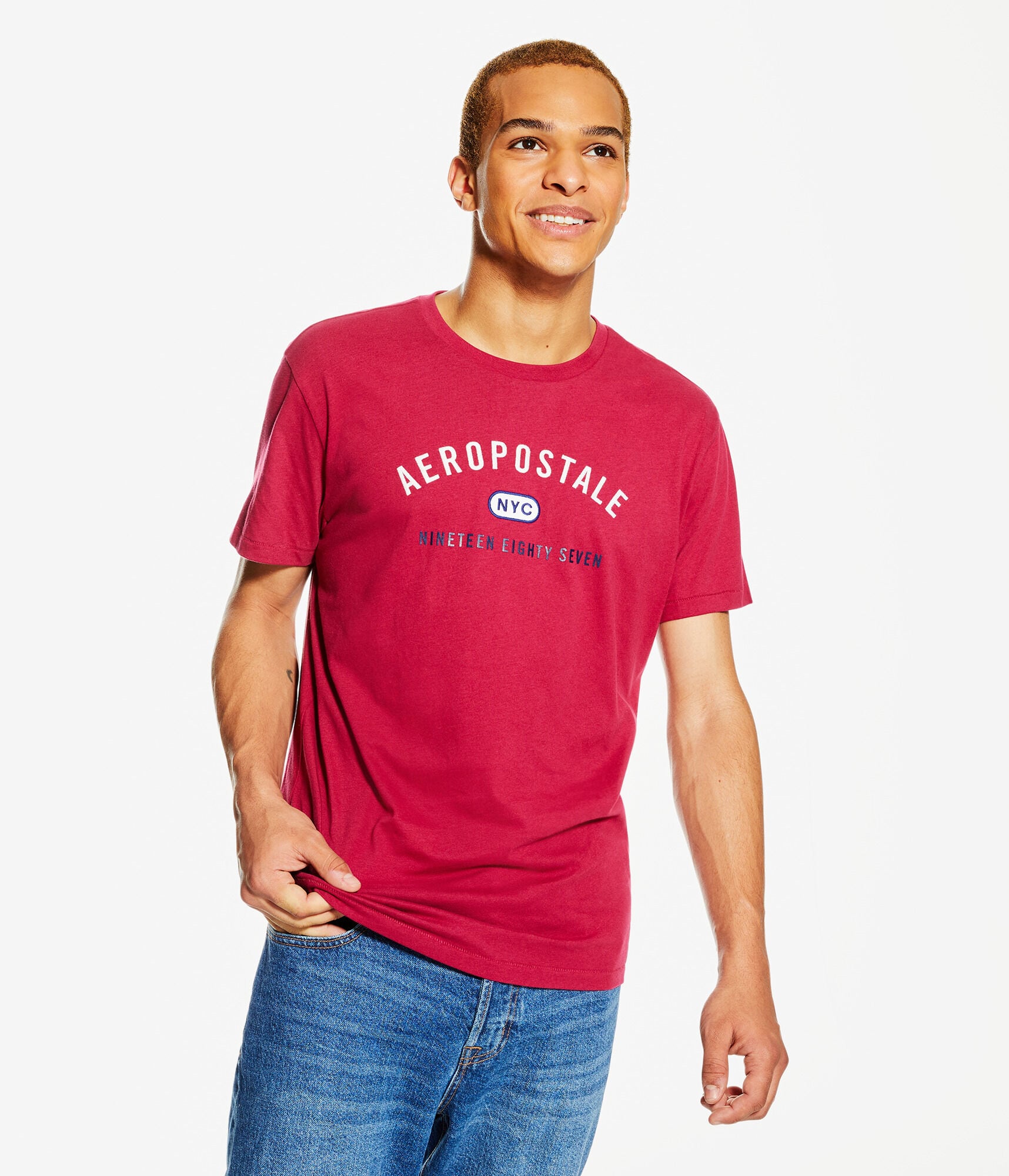 Aeropostale NYC Appliqu&eacute; Graphic Tee