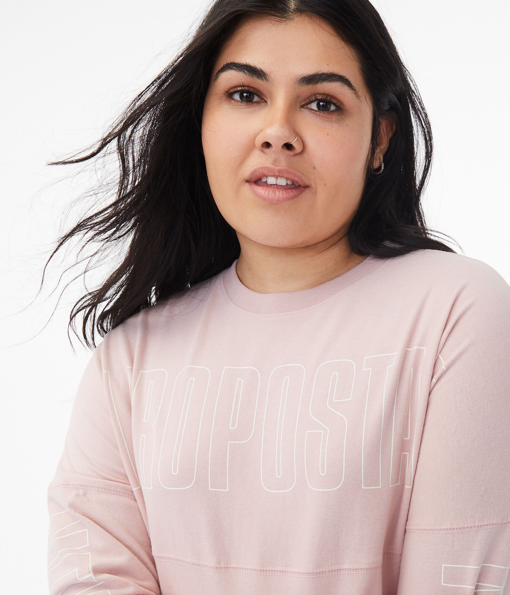 Long Sleeve Aeropostale New York Oversized Graphic Tee