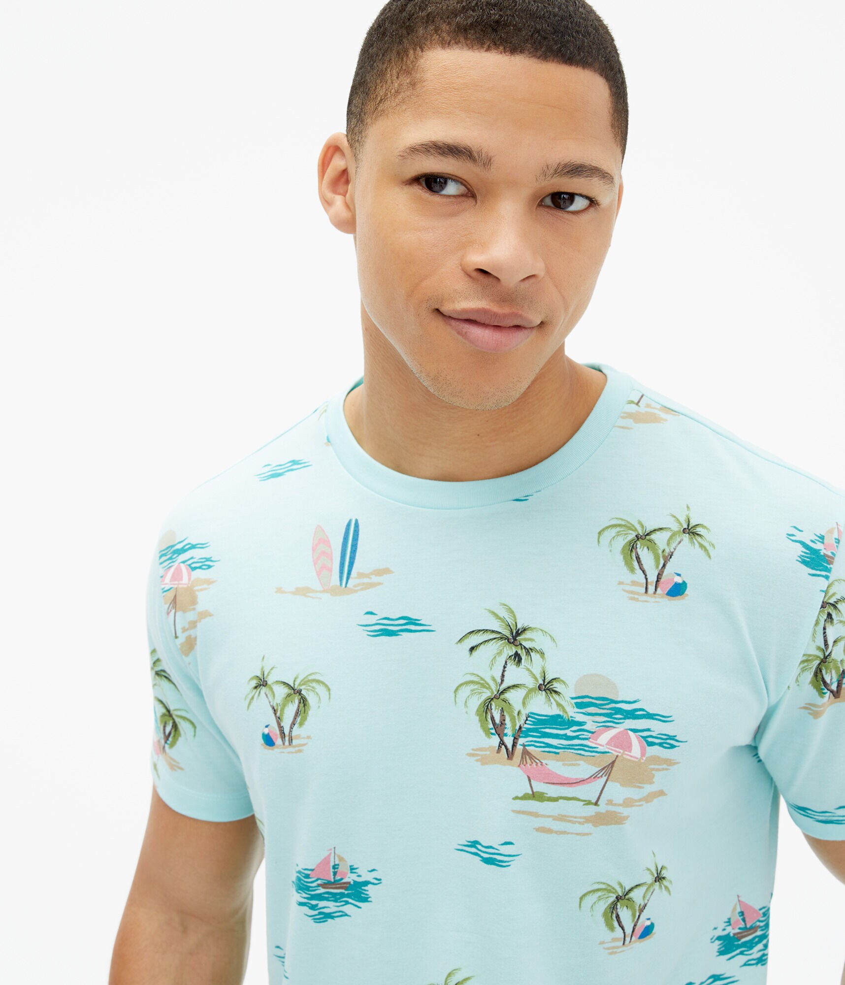 Island Surf Print Graphic Tee