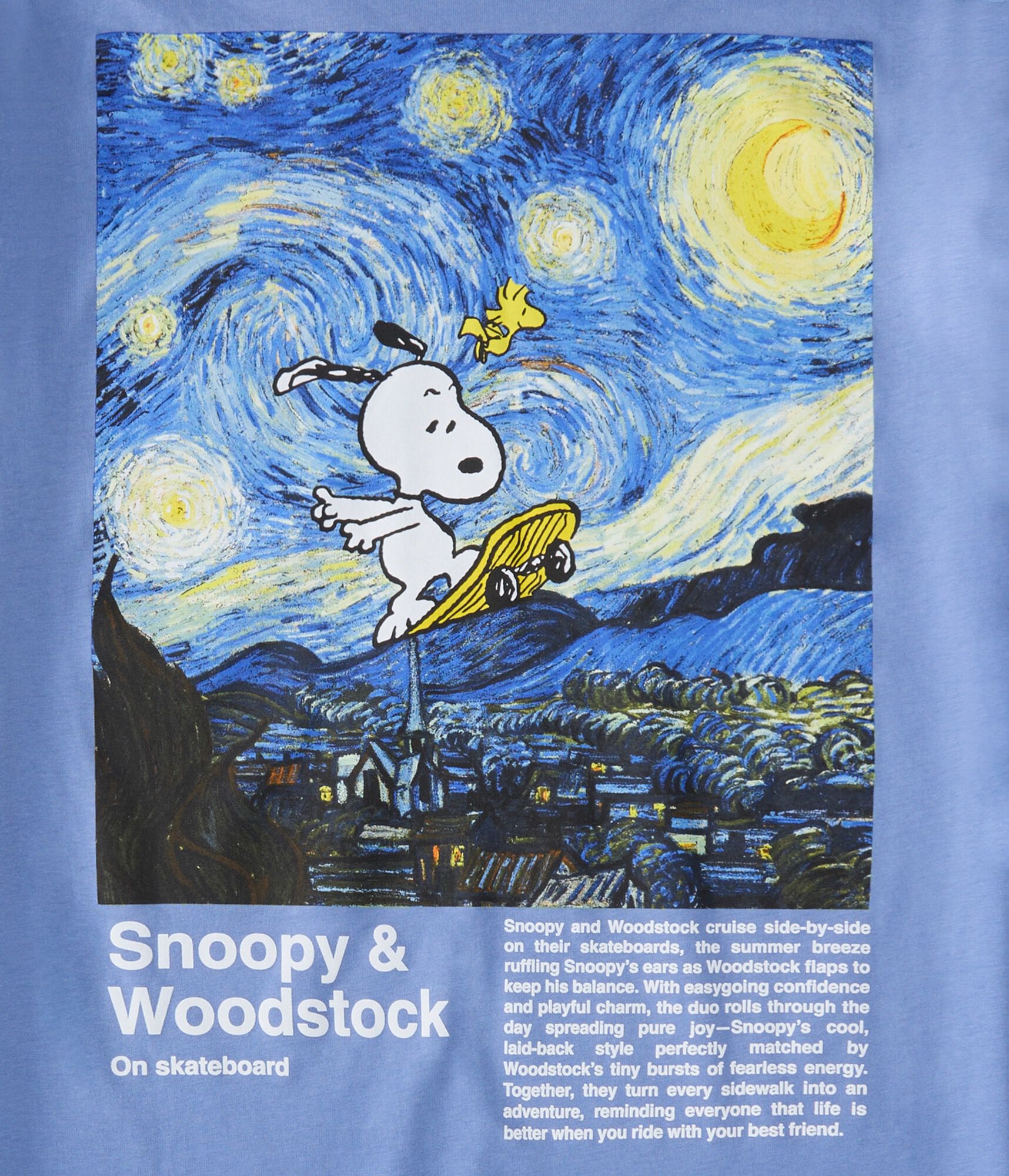 Snoopy The Starry Night Relaxed Graphic Tee