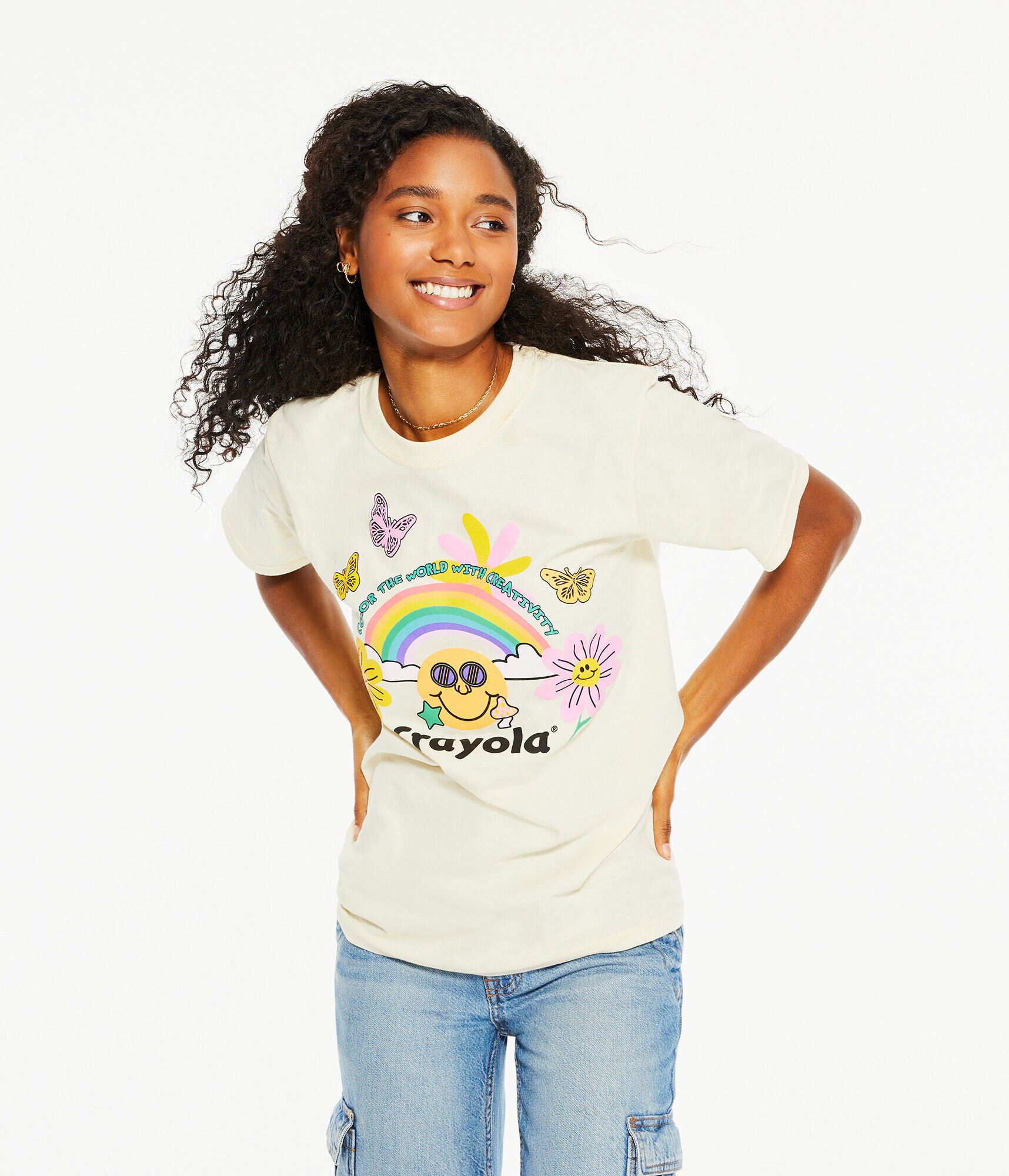 Crayola Rainbow Boyfriend Graphic Tee