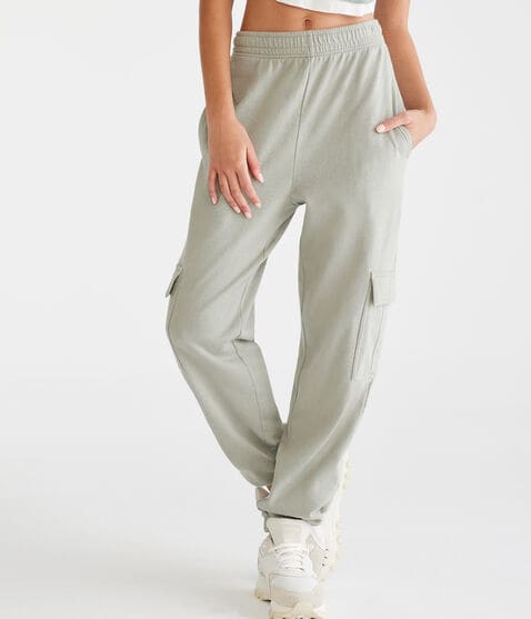 Slouchy Mid-Rise Cargo Sweatpants Slouchy Mid-Rise Cargo Sweatpants