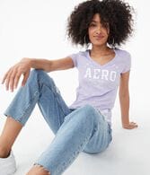 Aero New York V-Neck Graphic Tee