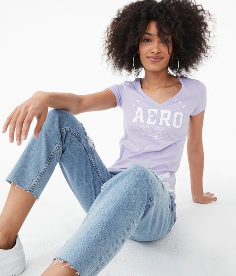 Aero New York V-Neck Graphic Tee Aero New York V-Neck Graphic Tee