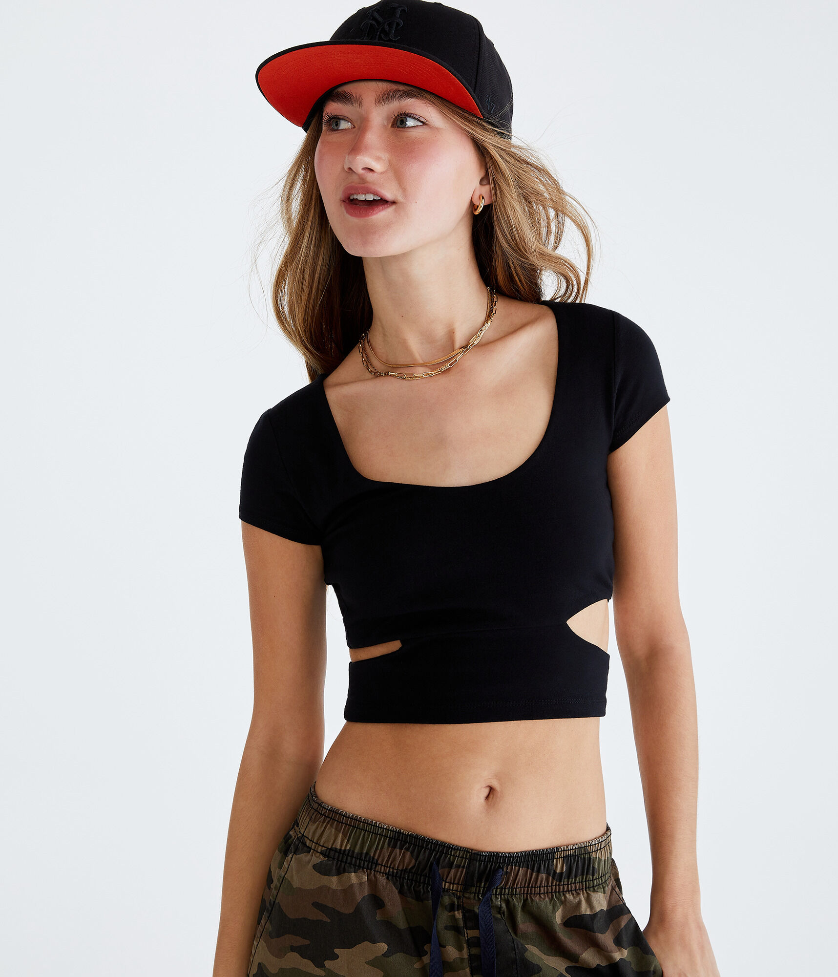 Seriously Soft Side Cutout Baby Tee