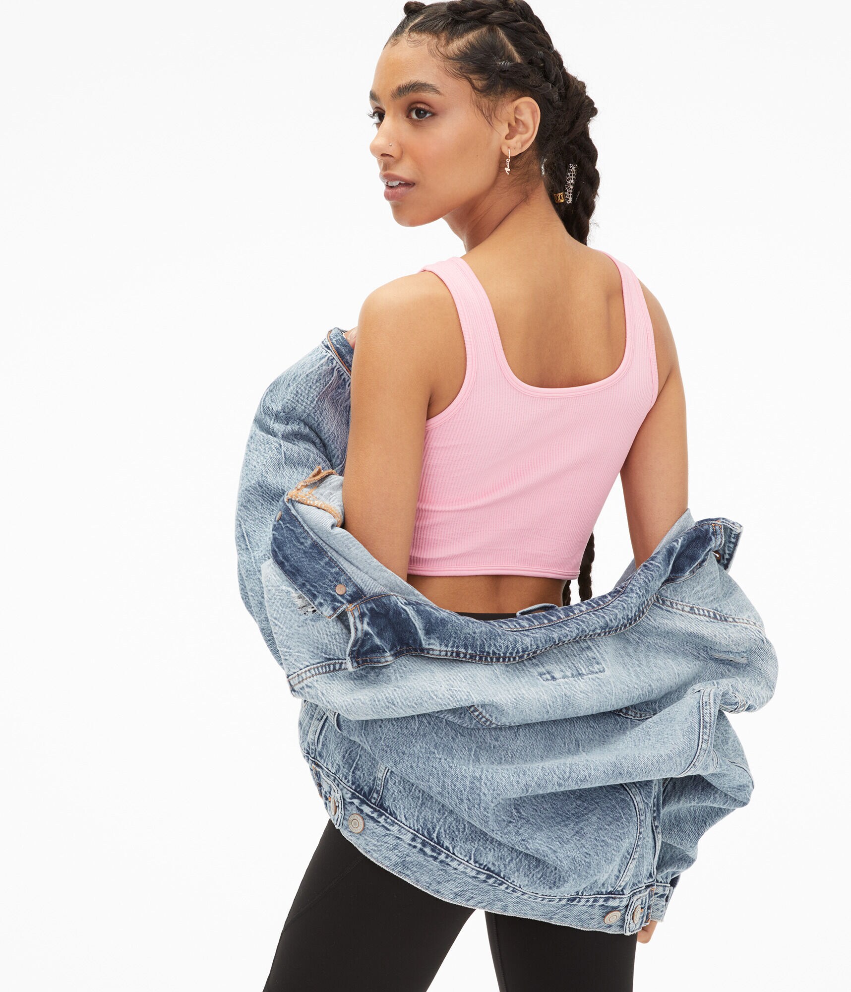 Reversible Seamless Twisted Cropped Tank