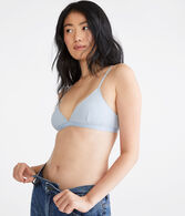 Ribbed Logo Triangle Bra