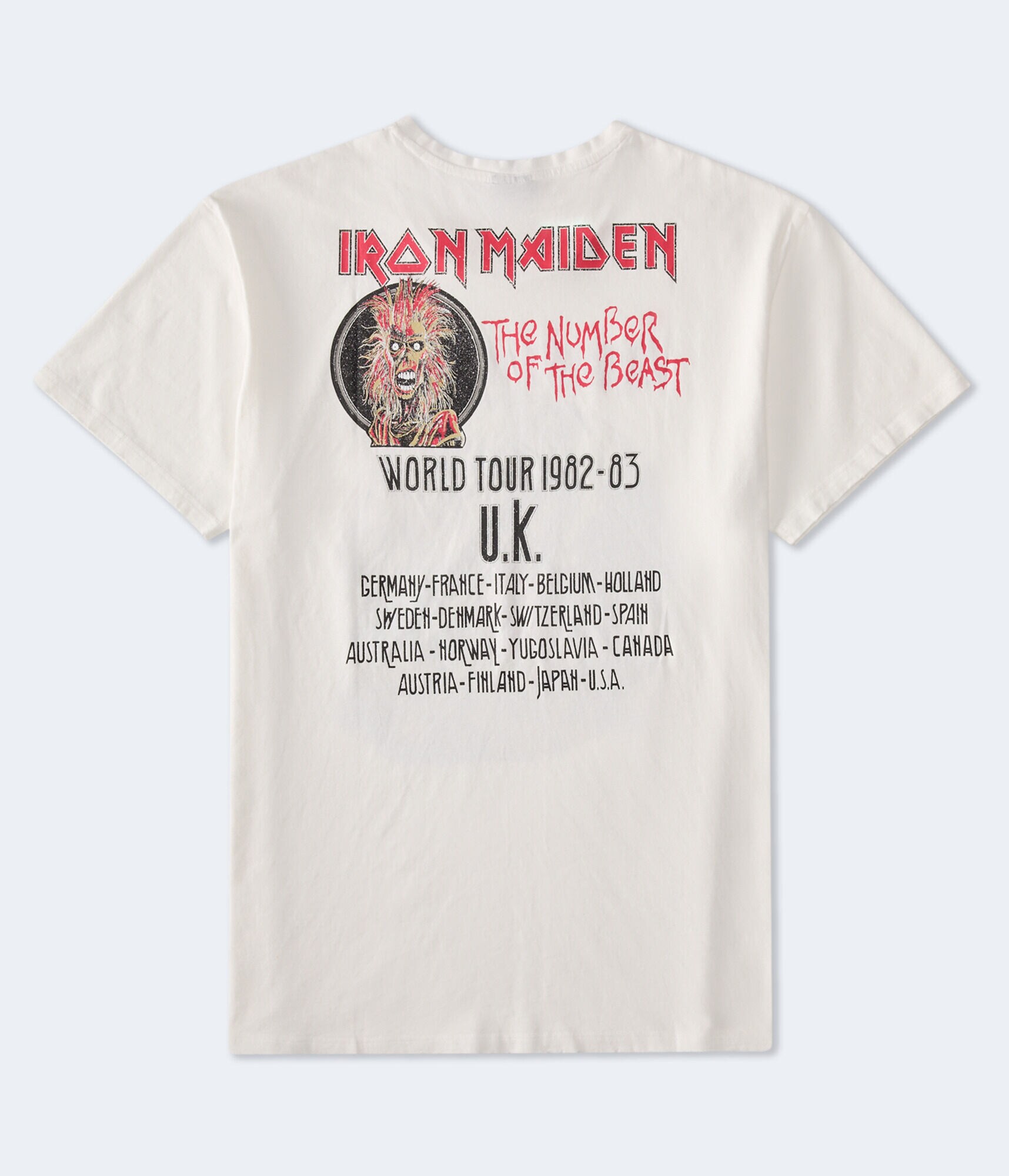 Iron Maiden Number Of The Beast Relaxed Graphic Tee