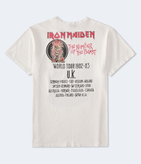 Iron Maiden Number Of The Beast Relaxed Graphic Tee Iron Maiden Number Of The Beast Relaxed Graphic Tee