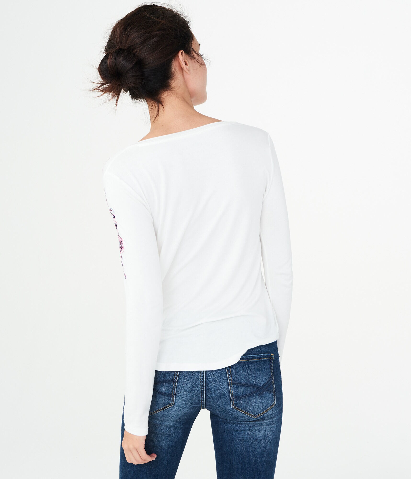 Long Sleeve Seriously Soft Floral Embroidered V-Neck Tee