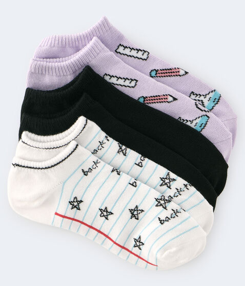 Back To School Ankle Sock 3-Pack*** Back To School Ankle Sock 3-Pack***