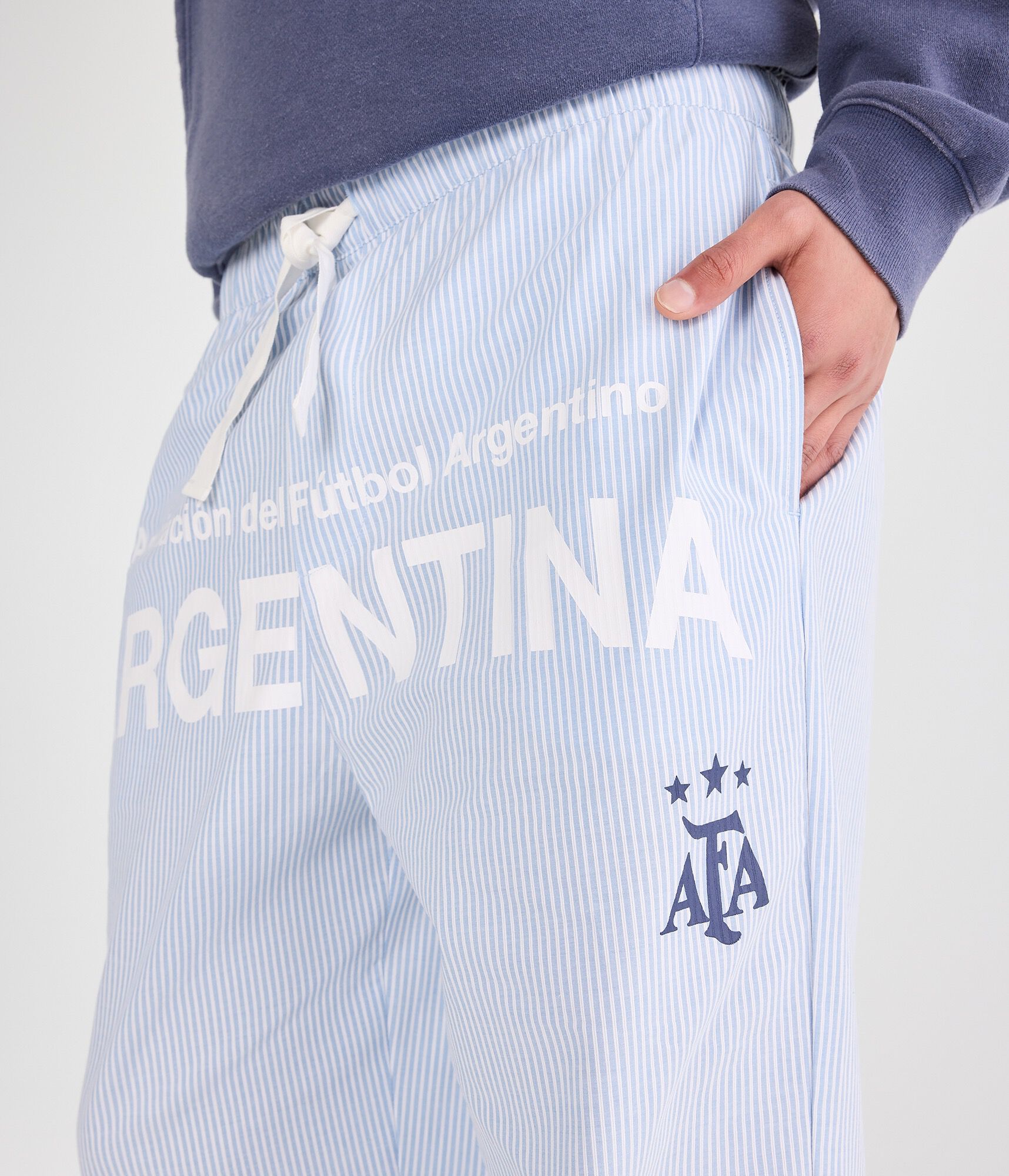 Argentina Football Striped Lounge Pants