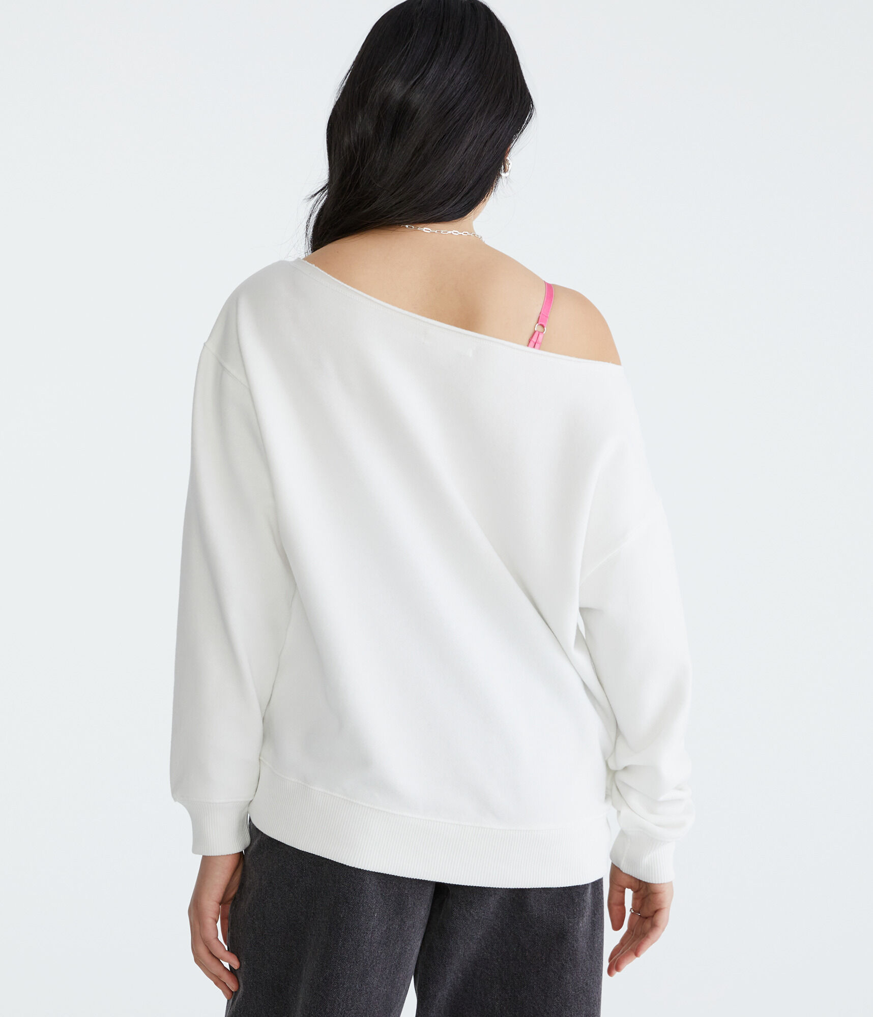 Cowboy Boots Off-The-Shoulder Sweatshirt