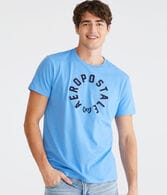 Aeropostale Circle Appliqué Graphic Tee