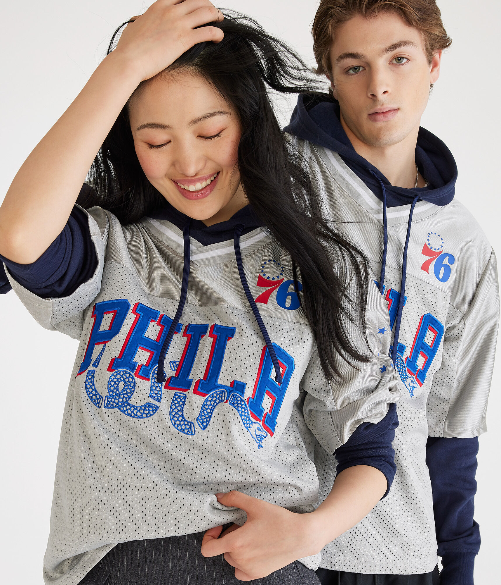Philadelphia 76ers Layered Pullover Hoodie