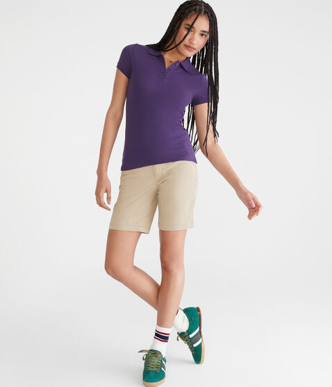 Low-Rise Uniform Bermuda Shorts Low-Rise Uniform Bermuda Shorts
