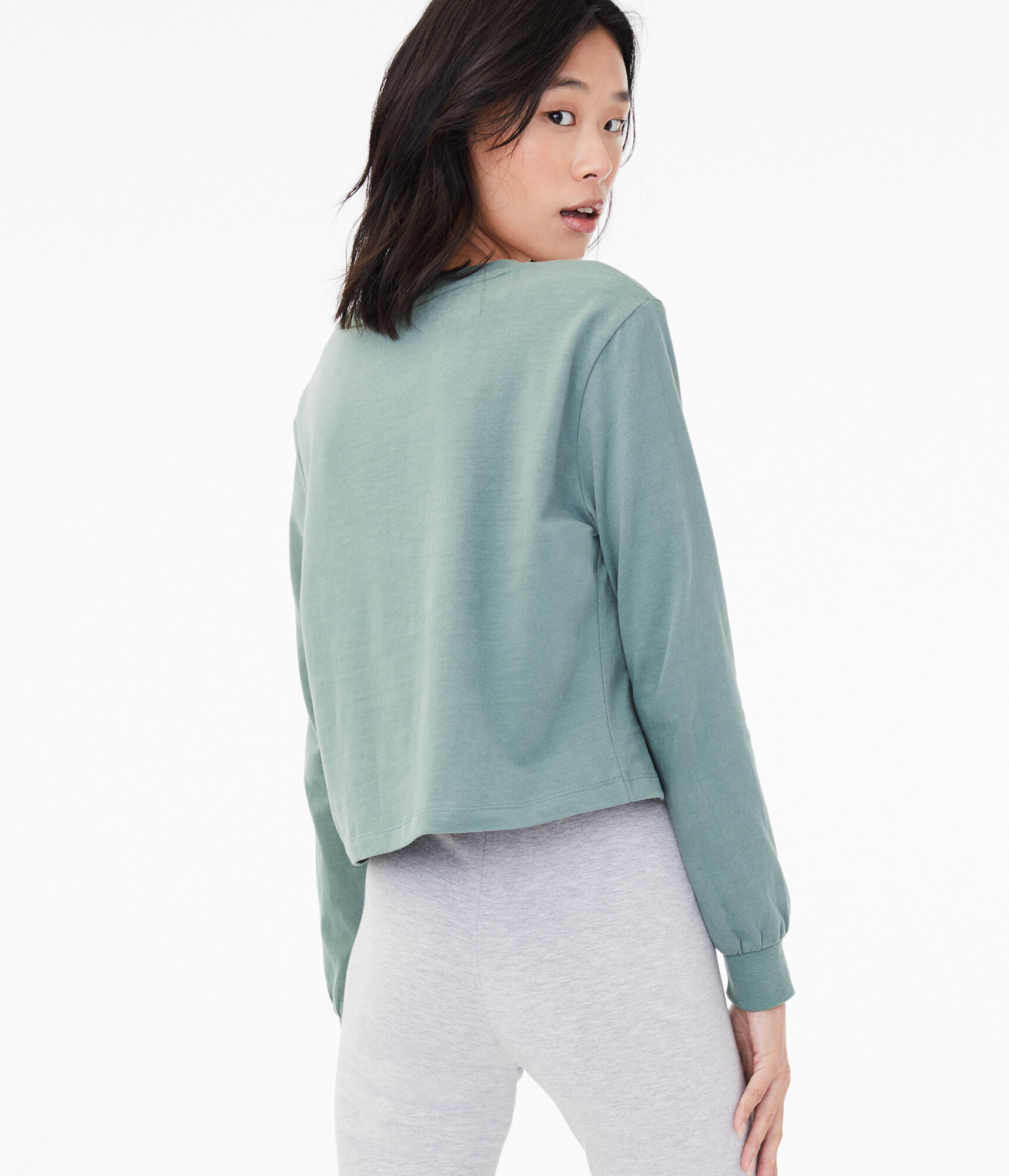 Long Sleeve Diagonal Logo Tomboy Crew Tee