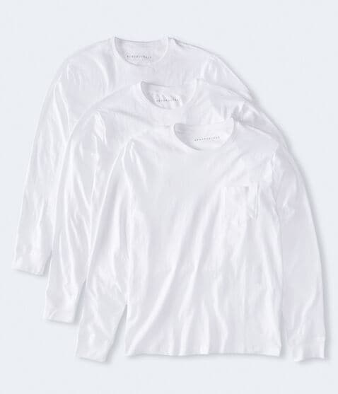 Long Sleeve Pocket Crew Tee 3-Pack Long Sleeve Pocket Crew Tee 3-Pack