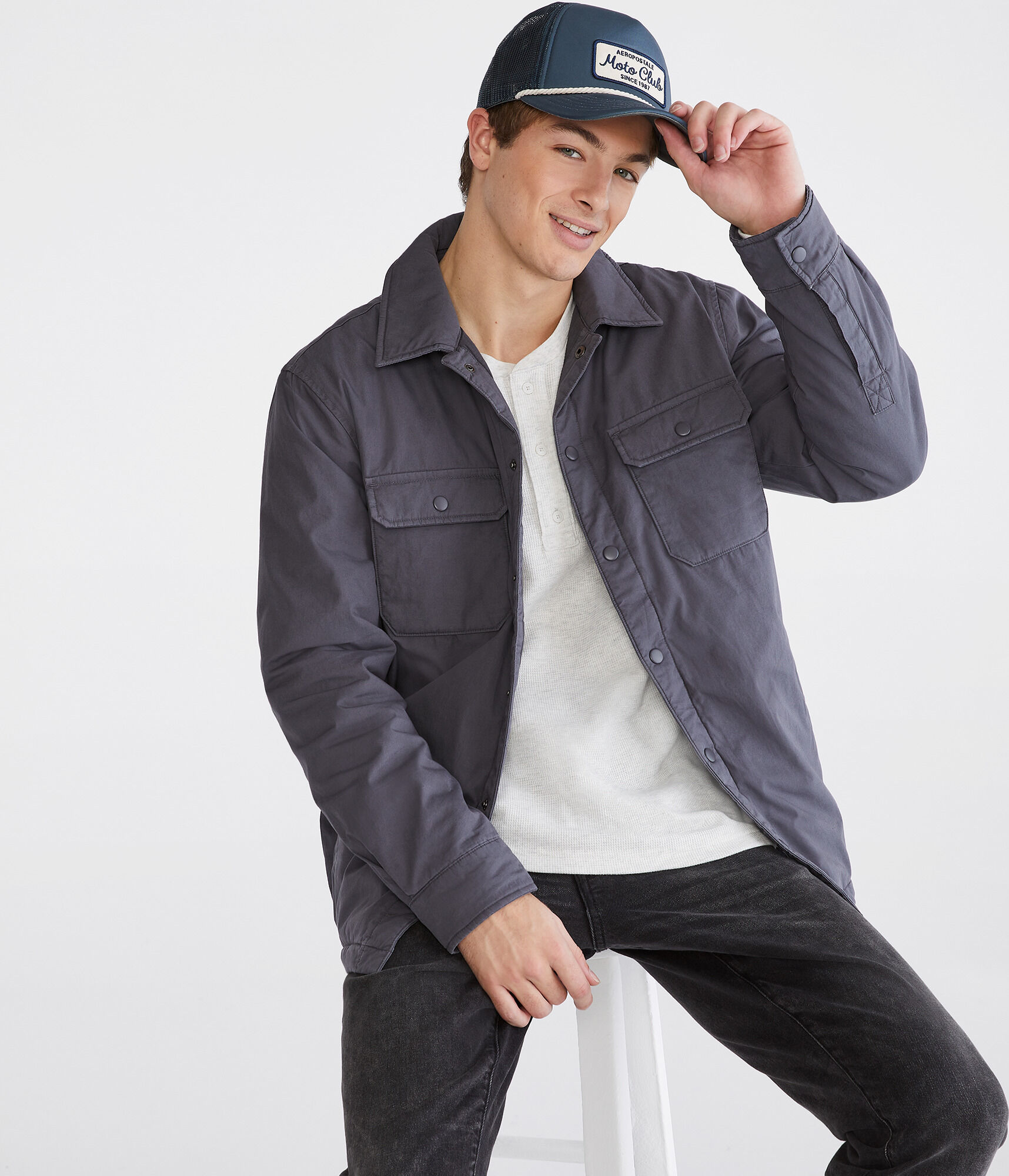 Solid Cotton Shacket