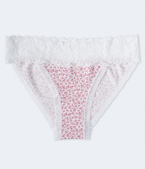 Floral Lace-Trim Bikini Floral Lace-Trim Bikini