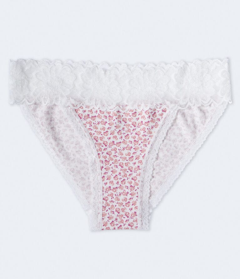 Floral Lace-Trim Bikini