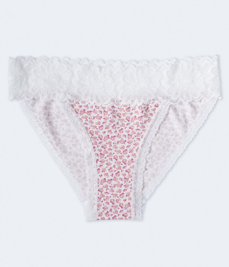 Floral Lace-Trim Bikini