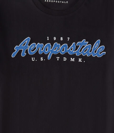 Aeropostale Script Appliqué Graphic Tee Aeropostale Script Appliqué Graphic Tee