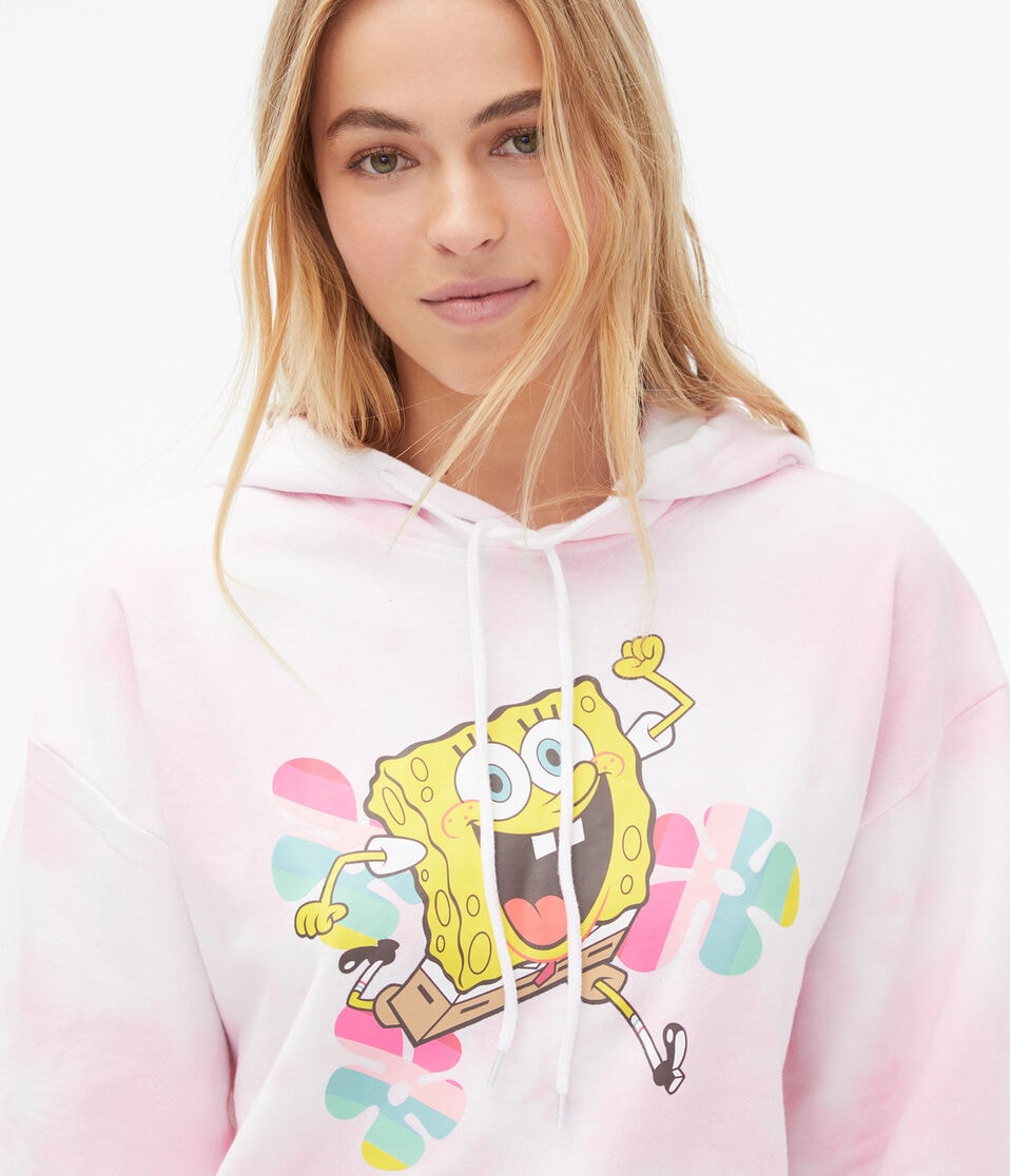 SpongeBob Tie-Dye Boyfriend Pullover Hoodie