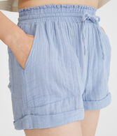 High-Rise Gauze Shorts