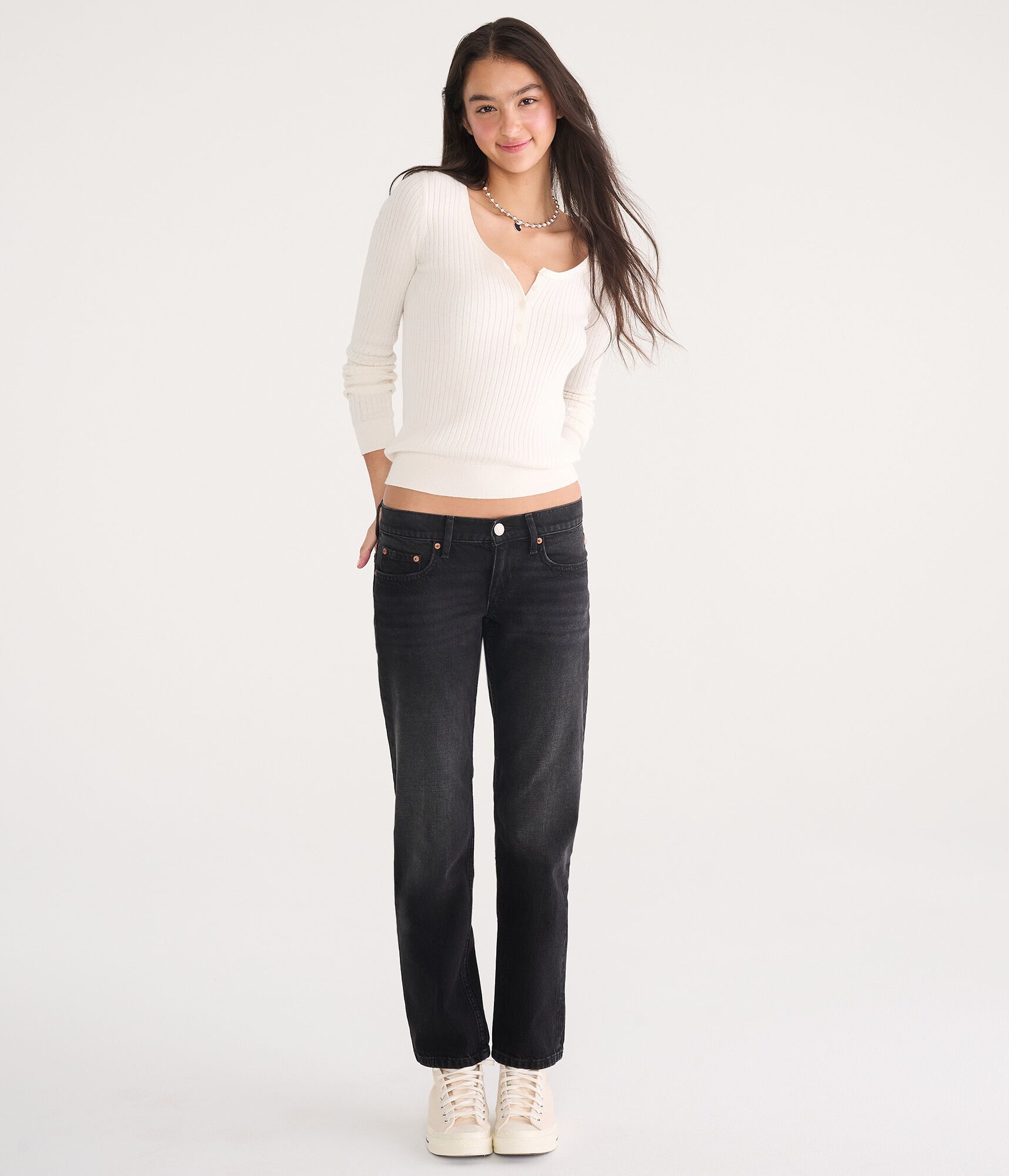 Super Low-Rise Straight Jean