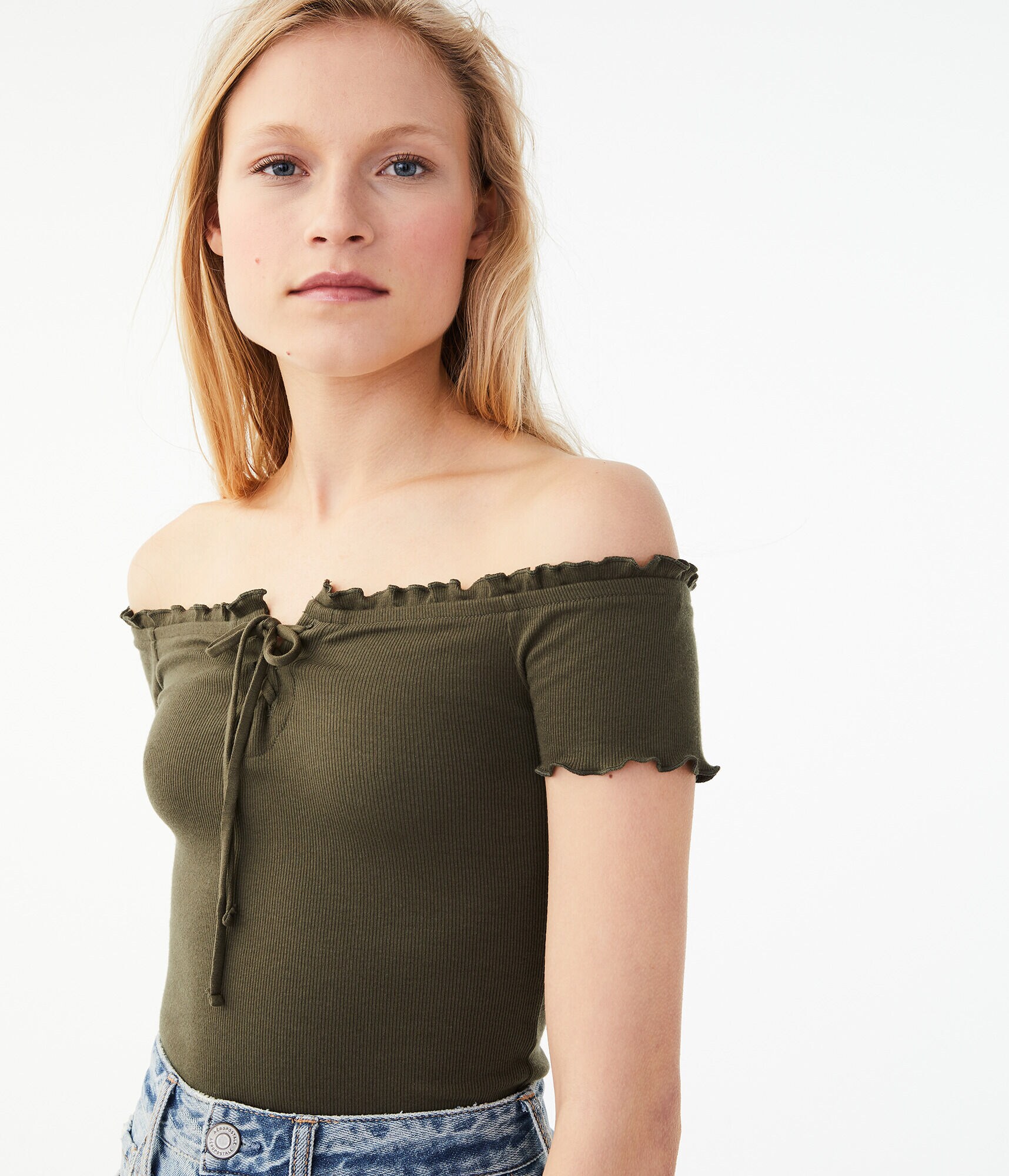 Seriously Soft Lace-Up Bodycon Top