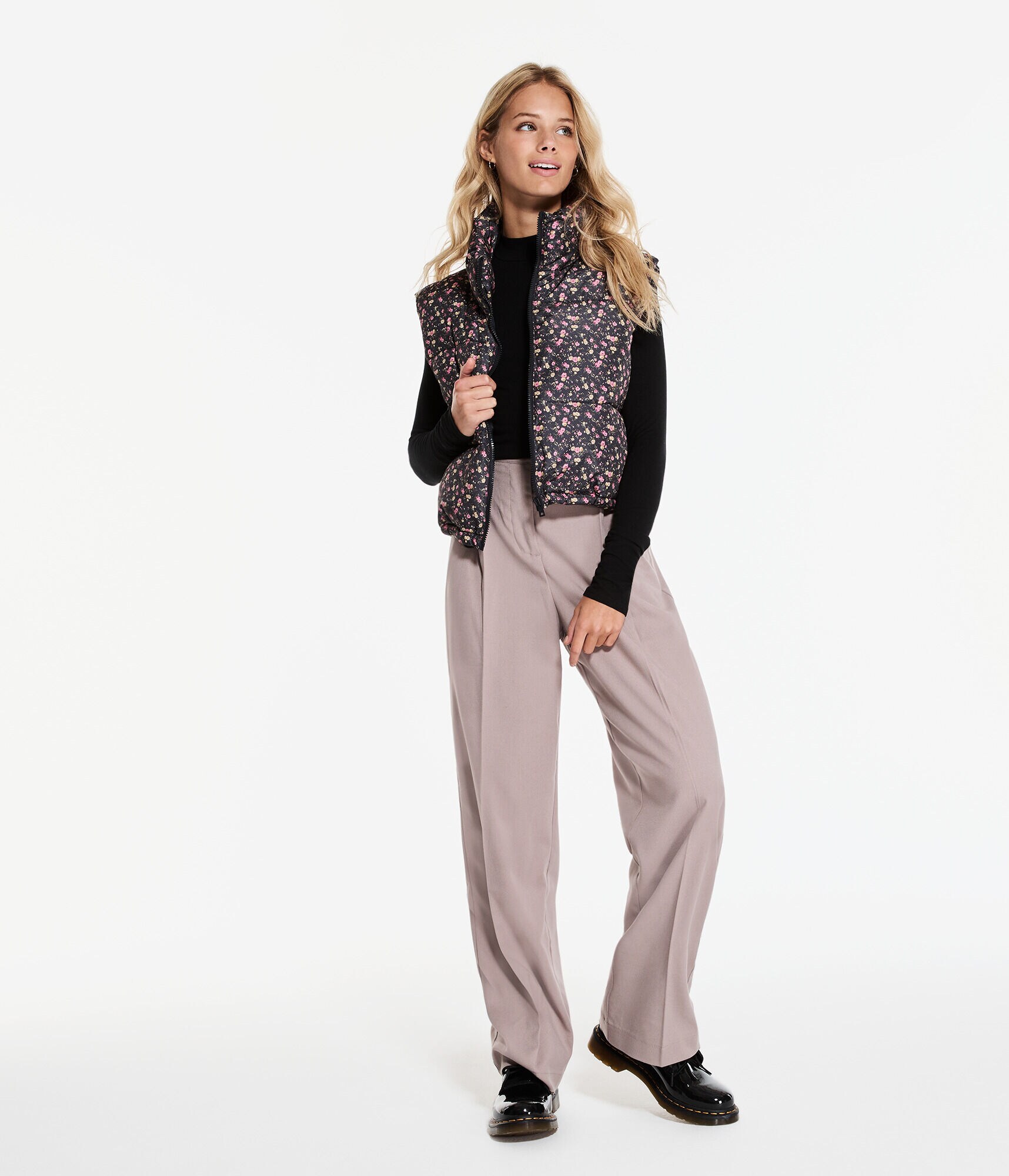 Floral Quilted Puffer Vest