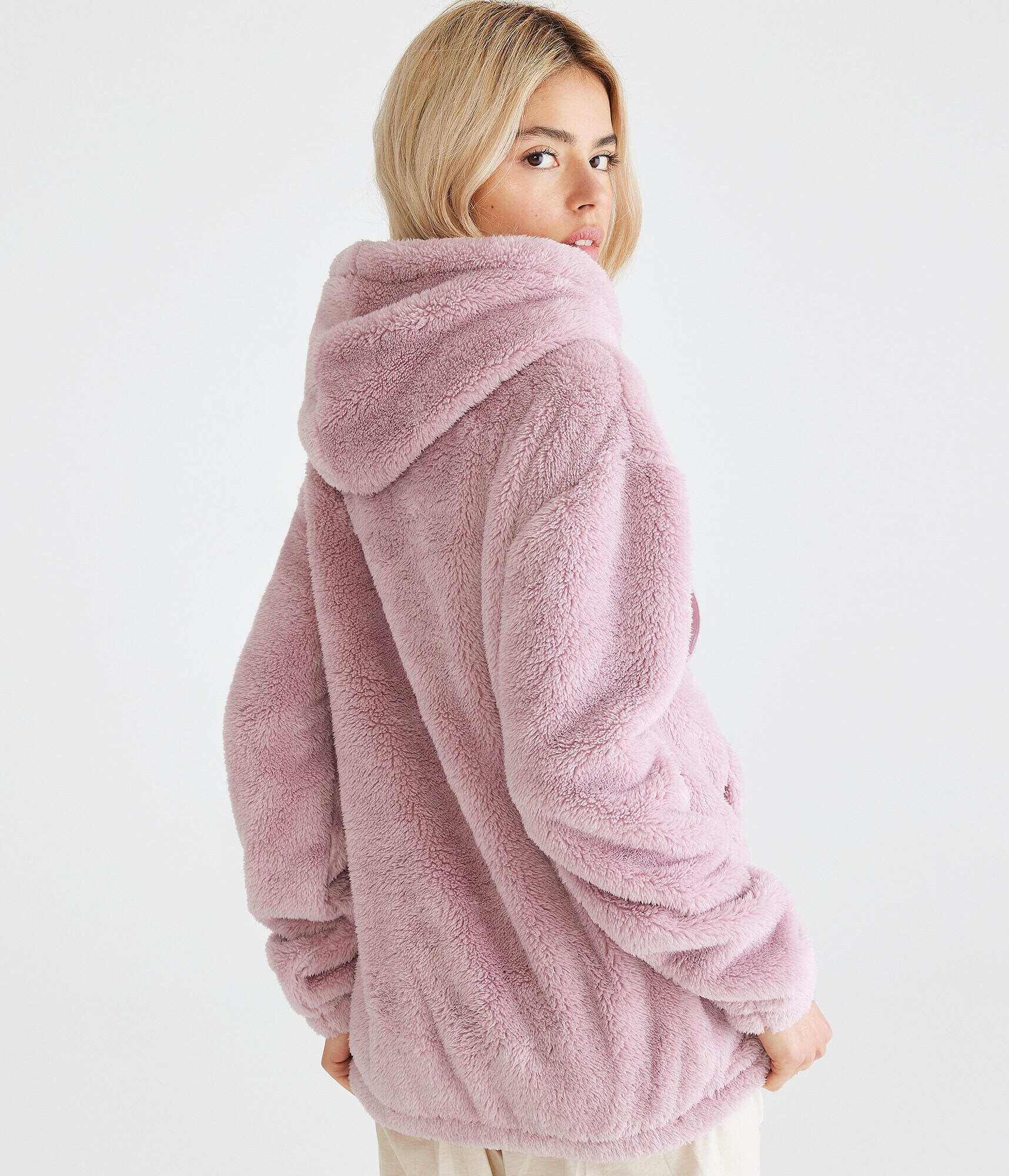 Aeropostale Sherpa Fleece Pullover Hoodie