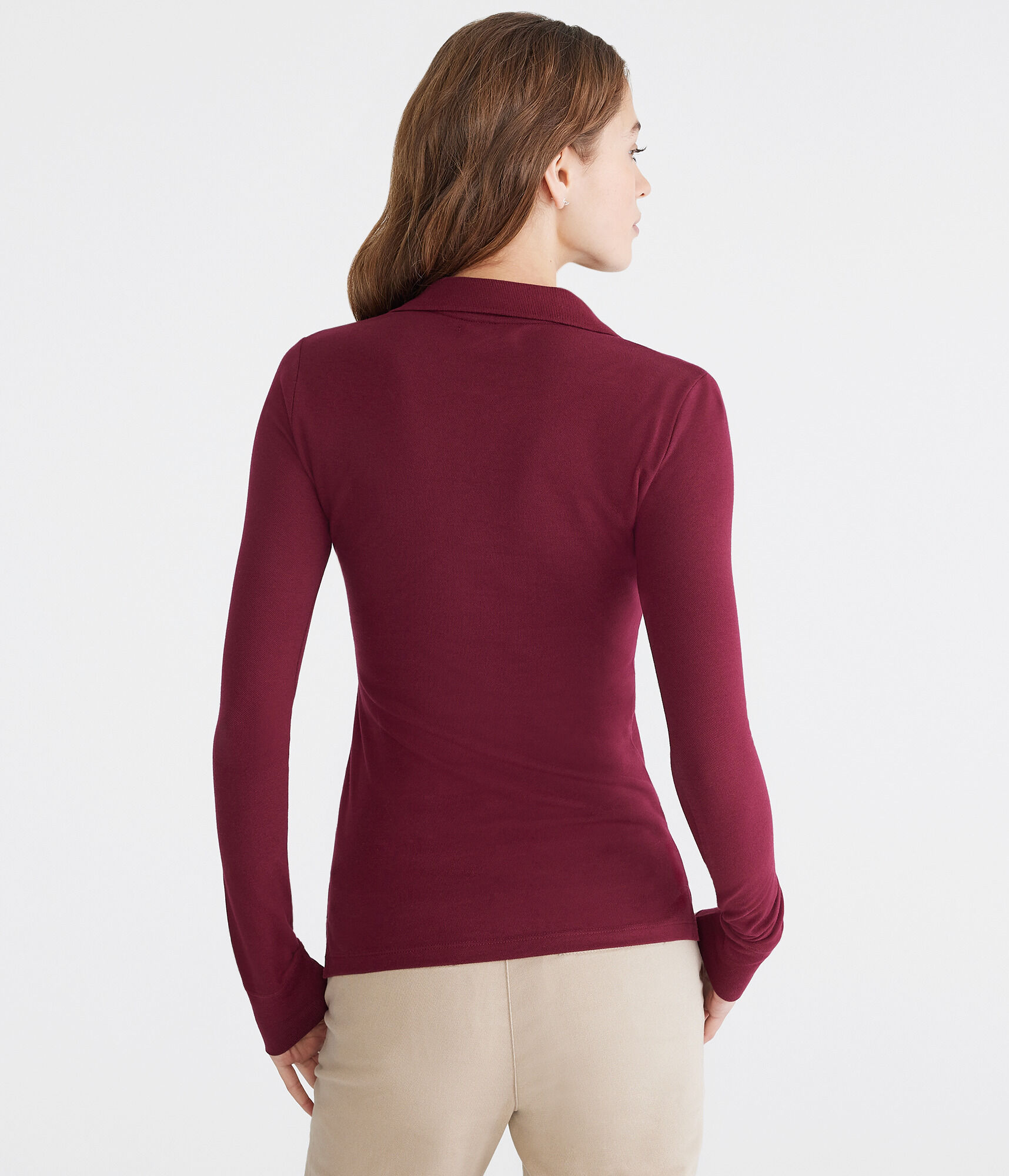 Long Sleeve Uniform Piqu&amp;eacute; Polo